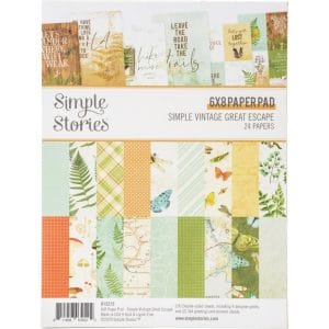Simple Stories Double-Sided Paper Pad - Simple Vintage Great Escape (6"X8" 24/Pkg)