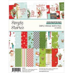 Simple Stories Double-Sided Paper Pad - Simple VIntage North Pole (6"X8" 24/Pkg)