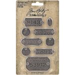 Tim Holtz Idea-Ology Metal Factory Tags 9/Pkg