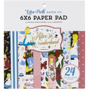 Echo Park paper pad - Alice in Wonderland (6by6 inch)