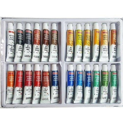 Camlin Camel Artist 5ml Watercolor Tube set - 24 Shades camlin water colour tube 5ml 24 shades Camlin Camel Artist 5ml Watercolor Tube set - 24 Shades