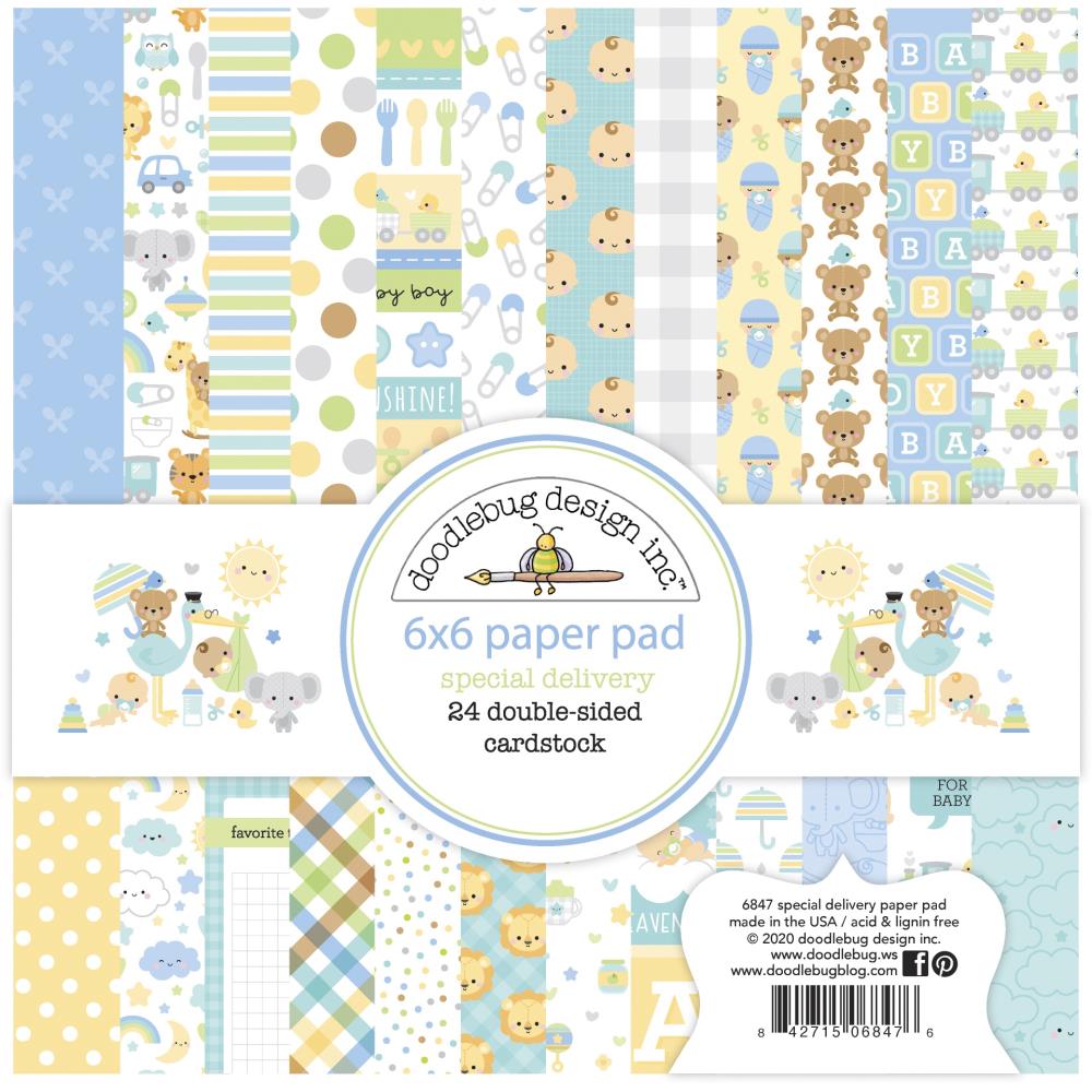 Doodlebug Double-Sided Paper Pad 6"X6" 24/Pkg Special Delivery doodlebug 6by6 paper special Delivery Doodlebug Double-Sided Paper Pad 6"X6" 24/Pkg Special Delivery