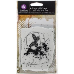 Prima Cling Stamp 3.5"X5" - Butterfly