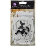 Prima Cling Stamp 3.5"X5" - Butterfly