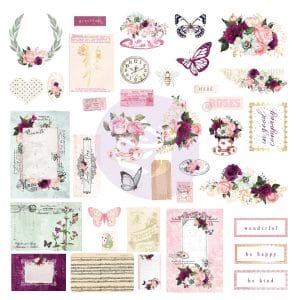 Prima Pretty Mosaic Cardstock Ephemera 38/Pkg