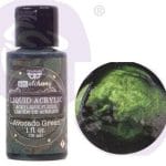 Prima Finnabair Art Alchemy Liquid Acrylic Paint 1 Fluid Ounce - Avocado Green