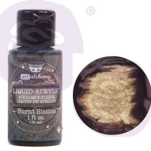 Prima Finnabair Art Alchemy Liquid Acrylic Paint 1 Fluid Ounce - Burnt Sienna
