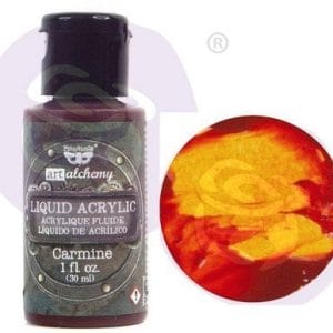 Prima Finnabair Art Alchemy Liquid Acrylic Paint 1 Fluid Ounce - Carmine