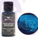 Prima Finnabair Art Alchemy Liquid Acrylic Paint 1 Fluid Ounce - Deep Turquoise