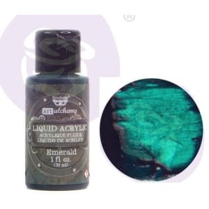 Prima Finnabair Art Alchemy Liquid Acrylic Paint 1 Fluid Ounce - Emerald