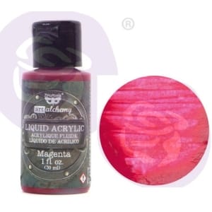 Prima Finnabair Art Alchemy Liquid Acrylic Paint 1 Fluid Ounce - Magenta
