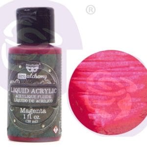 Prima Finnabair Art Alchemy Liquid Acrylic Paint 1 Fluid Ounce - Magenta