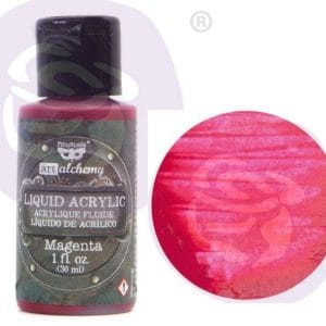 Prima Finnabair Art Alchemy Liquid Acrylic Paint 1 Fluid Ounce - Magenta