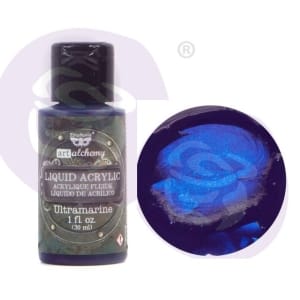 Prima Finnabair Art Alchemy Liquid Acrylic Paint 1 Fluid Ounce - Ultramarine