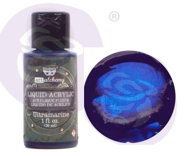 Prima Finnabair Art Alchemy Liquid Acrylic Paint 1 Fluid Ounce - Ultramarine prima liquid acrylics ultramarine Prima Finnabair Art Alchemy Liquid Acrylic Paint 1 Fluid Ounce - Ultramarine