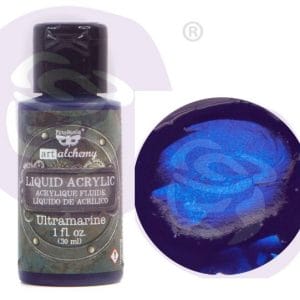 Prima Finnabair Art Alchemy Liquid Acrylic Paint 1 Fluid Ounce - Ultramarine