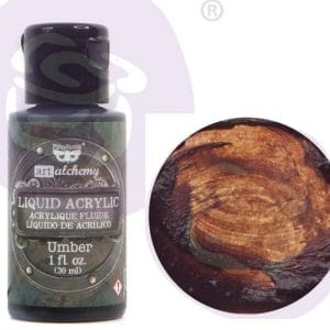 Prima Finnabair Art Alchemy Liquid Acrylic Paint 1 Fluid Ounce - Umber