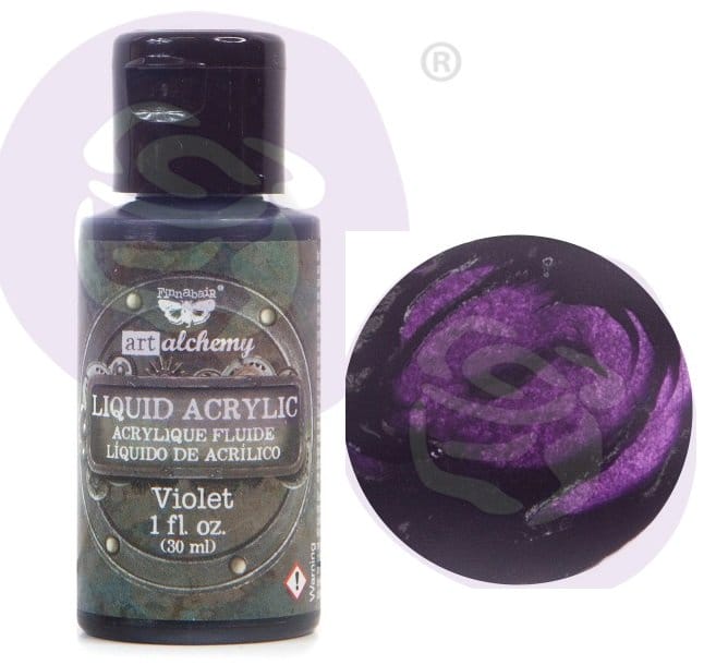 Prima Finnabair Art Alchemy Liquid Acrylic Paint 1 Fluid Ounce - Violet prima liquid acrylics violet Prima Finnabair Art Alchemy Liquid Acrylic Paint 1 Fluid Ounce - Violet