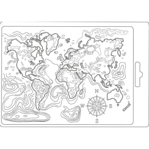 Stamperia Soft Maxi Mould A5 - Map of the World