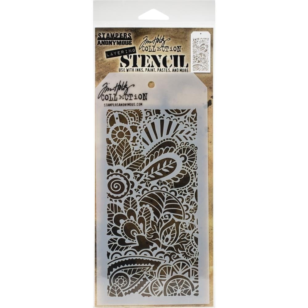 Tim Holtz Layering Stencil - Doodle 1 tim holtz ranger stencil doodle 1 Tim Holtz Layering Stencil - Doodle 1