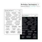 CrafTangles Sentiment Sheets  - Birthday Sentiments 1 (2 sheets of A4)
