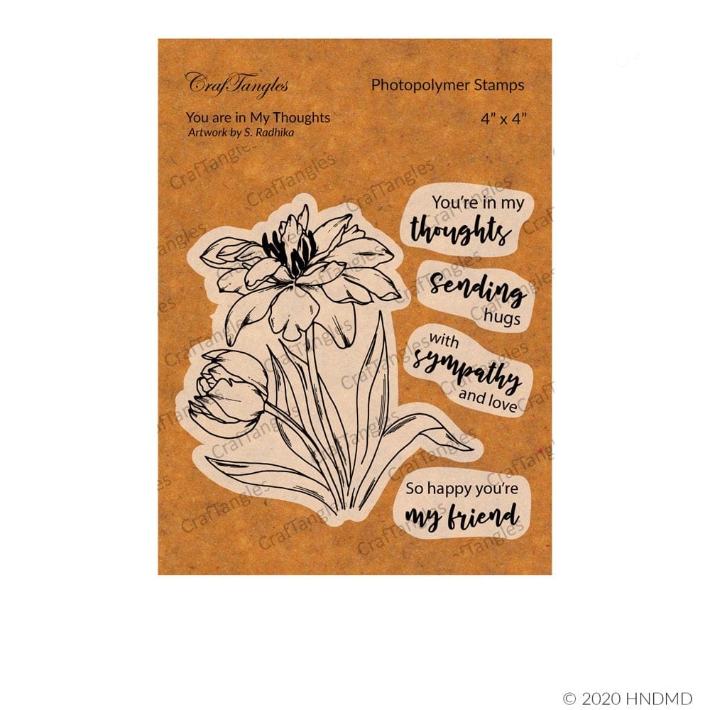 CrafTangles Photopolymer Stamps - You are in my Thoughts 85 You are In My Thoughts CrafTangles Photopolymer Stamps - You are in my Thoughts