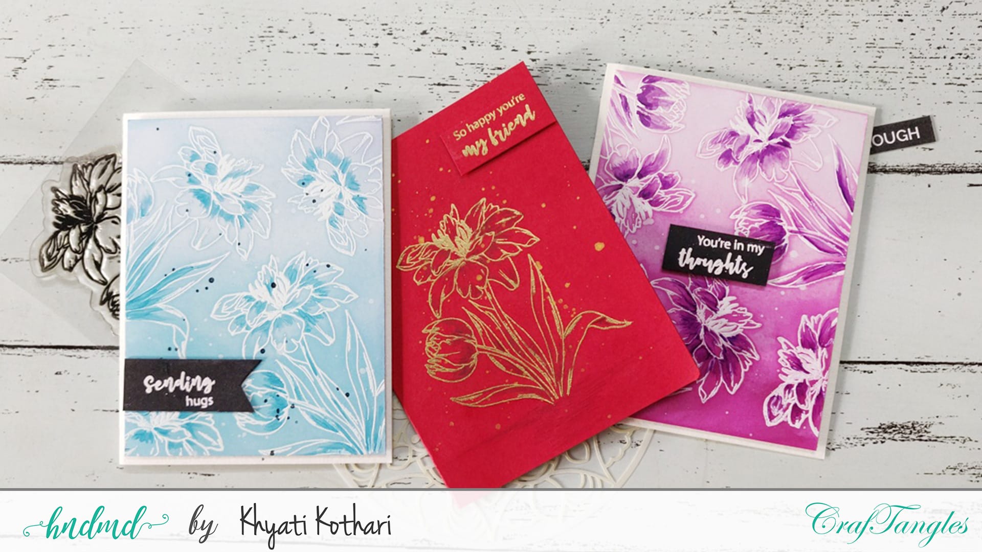 CrafTangles Photopolymer Stamps - You are in my Thoughts Cardmaking101 master class 5 Cardmaking101_master_class_5