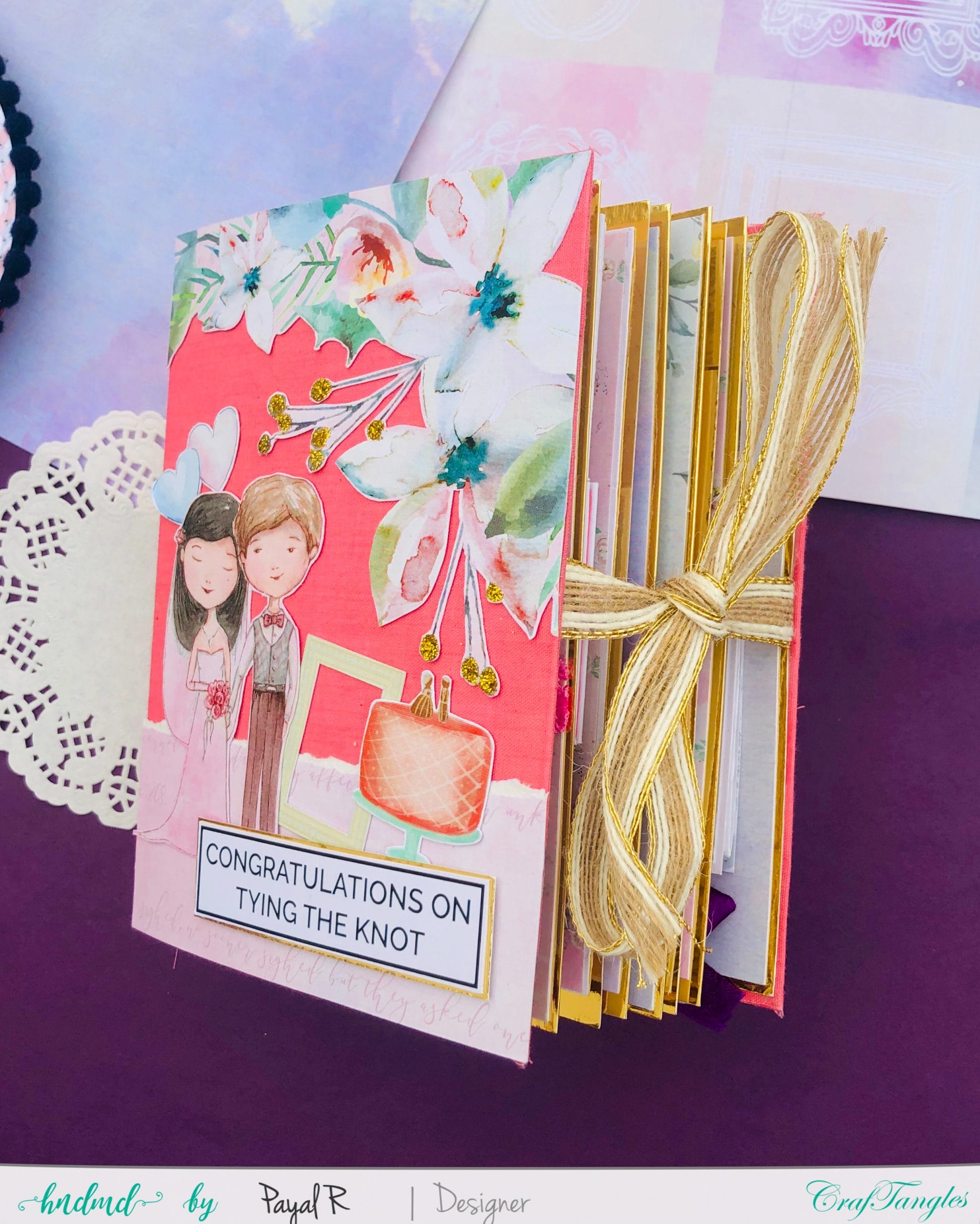 CrafTangles Scrapbook Paper Pack - Wedding Bells (12"x12") CrafTangles Wedding Bells Album 8 CrafTangles_Wedding_Bells_Album_8