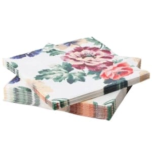 A pack of 12 by 12 inch Decoupage Napkins (5 pcs) - Flowers
