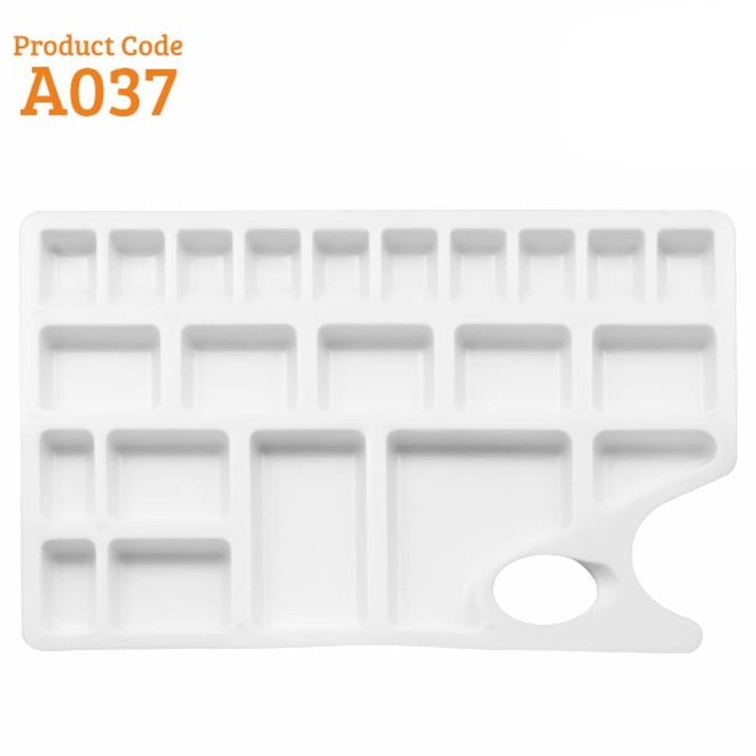 Khyati Colour Mixing Plate / Palette - Rectangle Medium khyati colour mixing plate rectangle medium A037 Khyati Colour Mixing Plate / Palette - Rectangle Medium