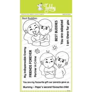 Tubby Photopolymer Clear Stamps - Best Buddies