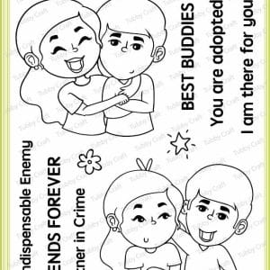 Tubby Photopolymer Clear Stamps - Best Buddies