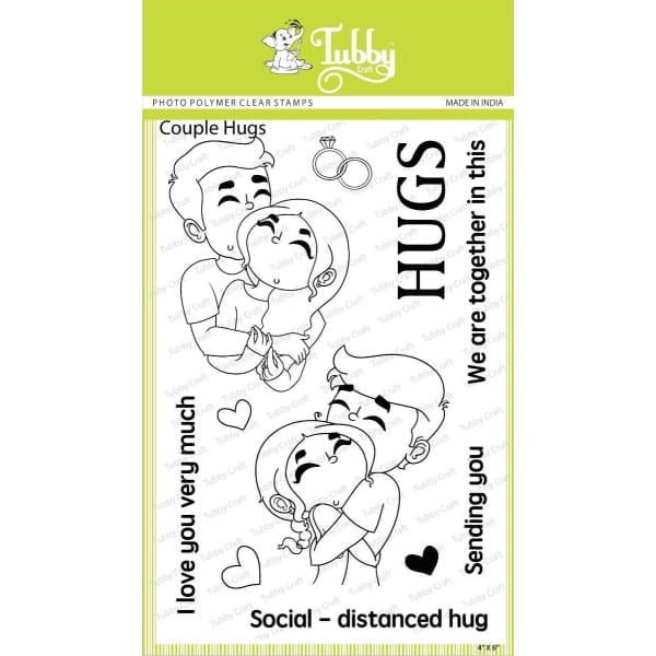 Tubby Photopolymer Clear Stamps - Couple Hugs
