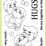 Tubby Photopolymer Clear Stamps - Couple Hugs