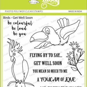 Tubby Photopolymer Clear Stamps - Bird Get Well Soon