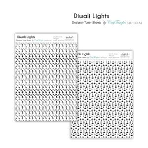 CrafTangles Designer Toner Sheets - Diwali Lights (2 sheets of A4)