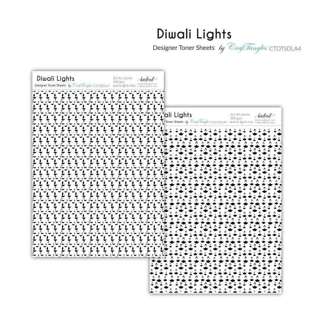 CrafTangles Designer Toner Sheets - Diwali Lights (2 sheets of A4) 01 CrafTangles Designer Toner Sheets Diwali Lights CrafTangles Designer Toner Sheets - Diwali Lights (2 sheets of A4)