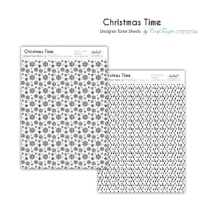 CrafTangles Designer Toner Sheets - Christmas Time (2 sheets of A4)
