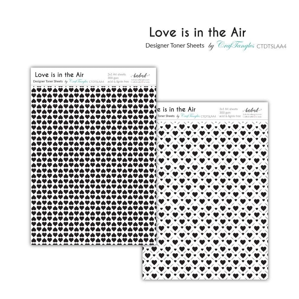 CrafTangles Designer Toner Sheets - Love is in the Air (2 sheets of A4) 11 CrafTangles Designer Toner Sheets Love is in the air CrafTangles Designer Toner Sheets - Love is in the Air (2 sheets of A4)