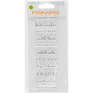 Fiskars Lia Griffith 3"X6" Stamps - Signed With Love