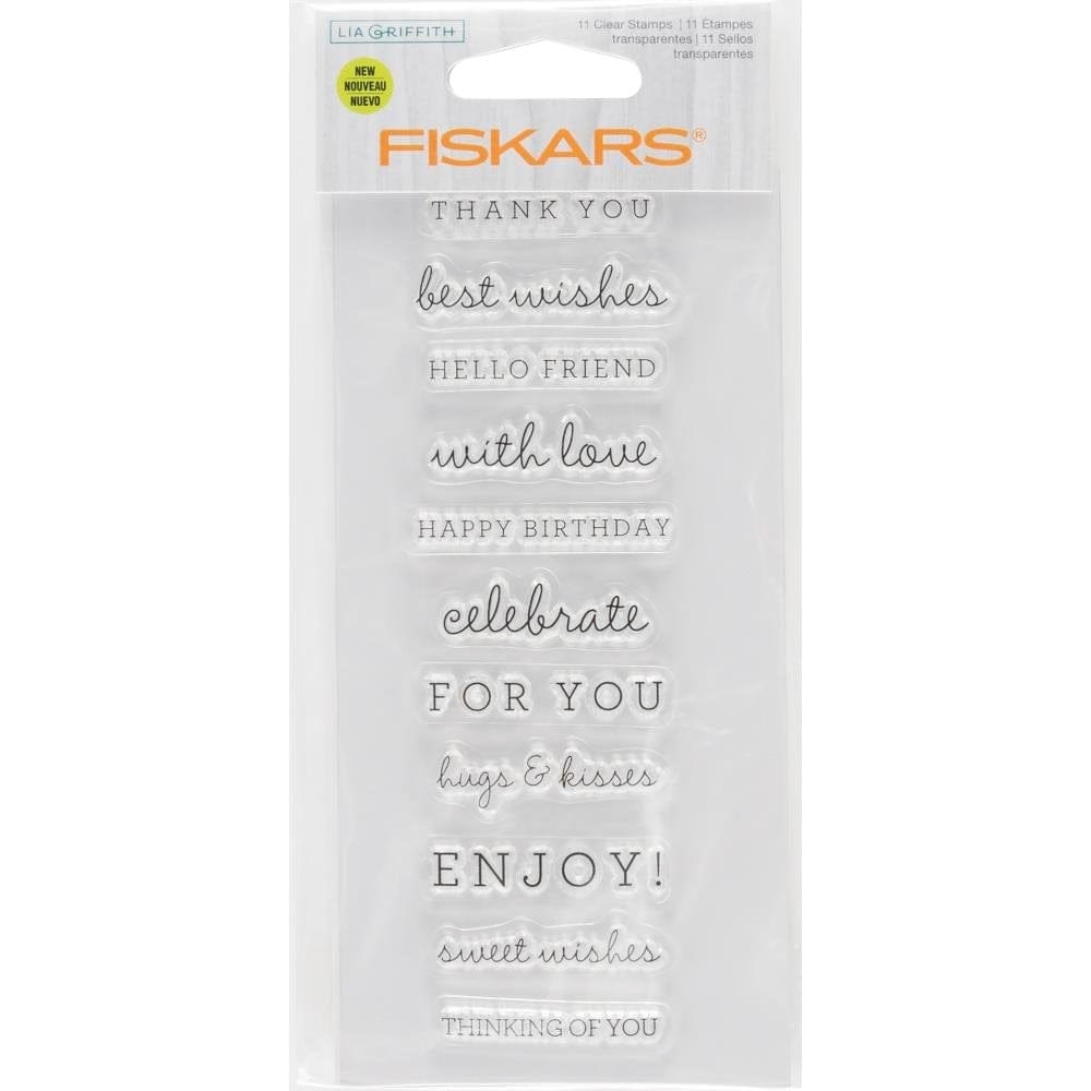 Fiskars Lia Griffith 3"X6" Stamps - Signed With Love 1275101 fiskar stamp Fiskars Lia Griffith 3"X6" Stamps - Signed With Love