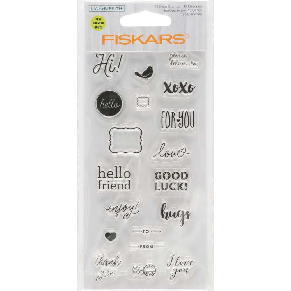 Fiskars Lia Griffith 3"X6" Stamps - Happy Mail 1275201 fiskar stamp Fiskars Lia Griffith 3"X6" Stamps - Happy Mail