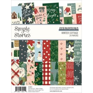 Simple Stories Double-Sided Paper Pad - Winter Cottage (6"X8" 24/Pkg)