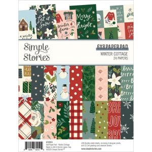 Simple Stories Double-Sided Paper Pad - Winter Cottage (6"X8" 24/Pkg)