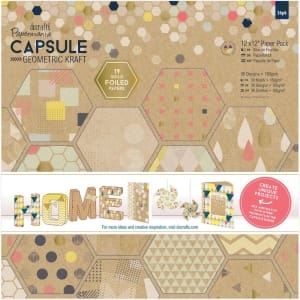 Papermania Double-Sided Paper Pack 12"X12" 36/Pkg - Geometric Kraft