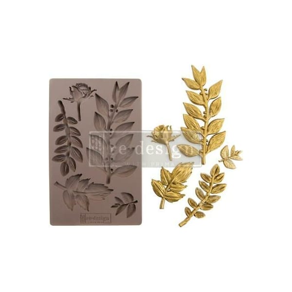 Prima Marketing Re-Design Mould 5" X 8" - Leafy Blossoms