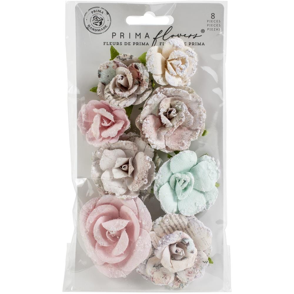 Prima Marketing Mulberry Paper Flowers - Santa Baby/Sugar Cookie