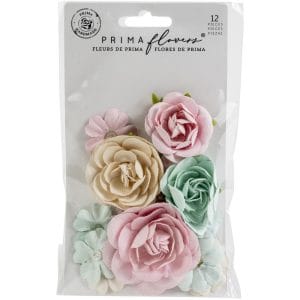 Prima Marketing Mulberry Paper Flowers - Pink Jolly/Sugar Cookie