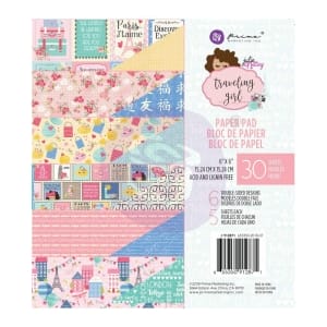 Prima 6 by 6 Paper - Travelling Girl (30 Sheets)