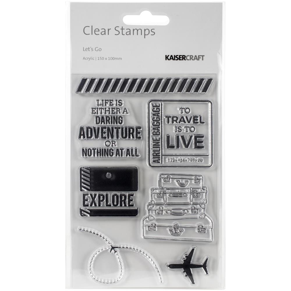 KaiserCraft Let's Go Clear Stamps 6"X4" CS341 Kaisercraft stamp lets go KaiserCraft Let's Go Clear Stamps 6"X4"